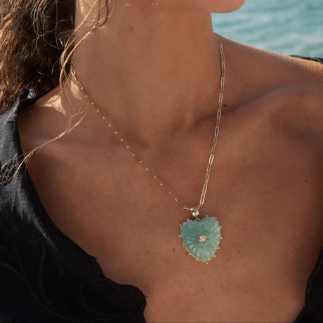 Malene Amazonite Clip Necklace