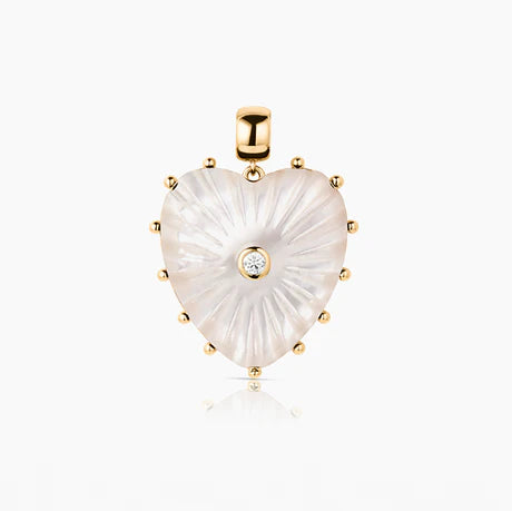 Malene Mother of Pearl Heart Bail Charm