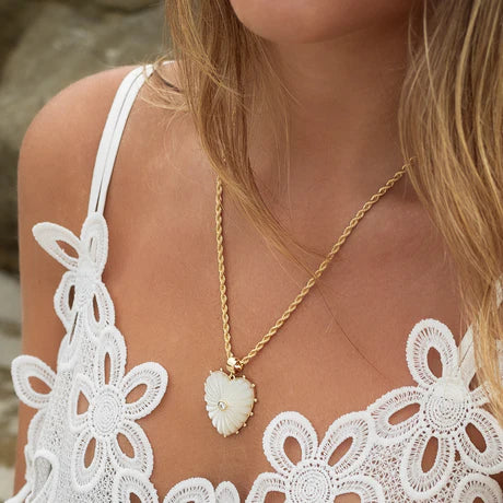 Malene Mother of Pearl Heart Bail Charm