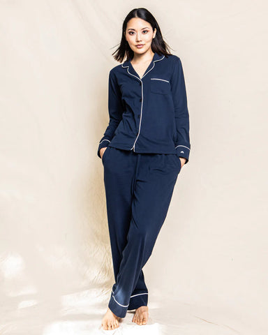 Women's Classic Pima Cotton Pajamas - Navy