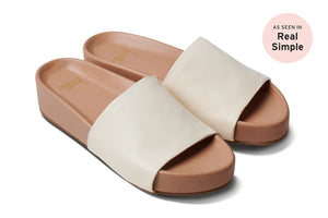 Pelican Platform Sandal - Eggshell/Beach