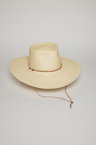 Panama Chinstop Hat - Naural/Tan
