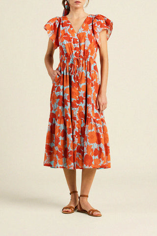 Kristine Dress - Shoreline Poppy