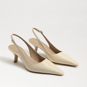 Bianka Slingback Pump - Ivory Patent