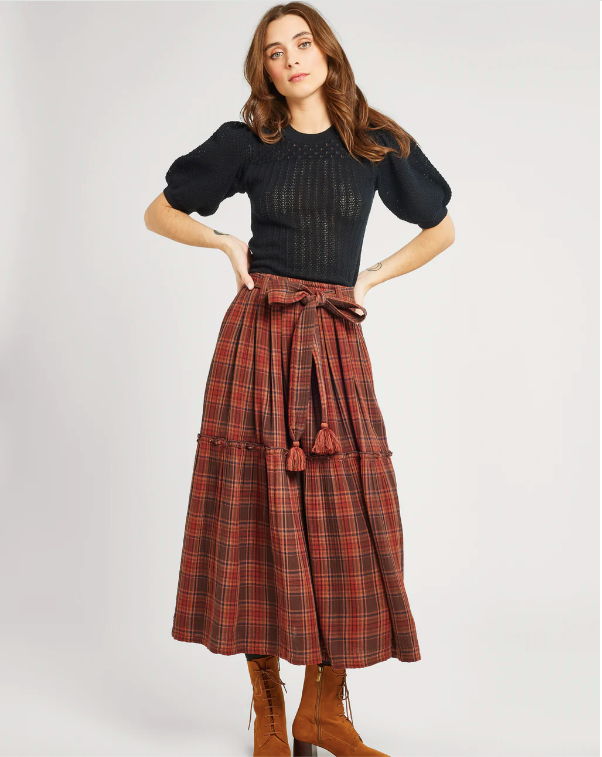 Francoise Skirt - Fireside Plaid