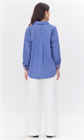 Hattie Stripe Shirt - Blue/White