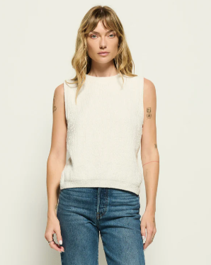 Eliza Sweater Tank - Porcelain