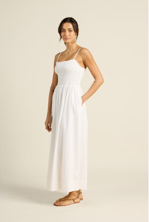 Carmen Dress - White
