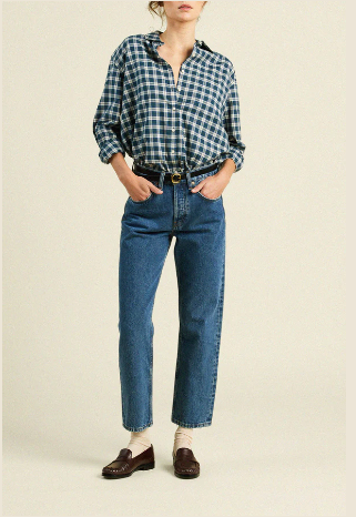 Blake Oversized Shirt Maritime Plaid