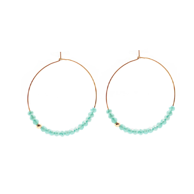 Sprinkle Hoops - Cyan