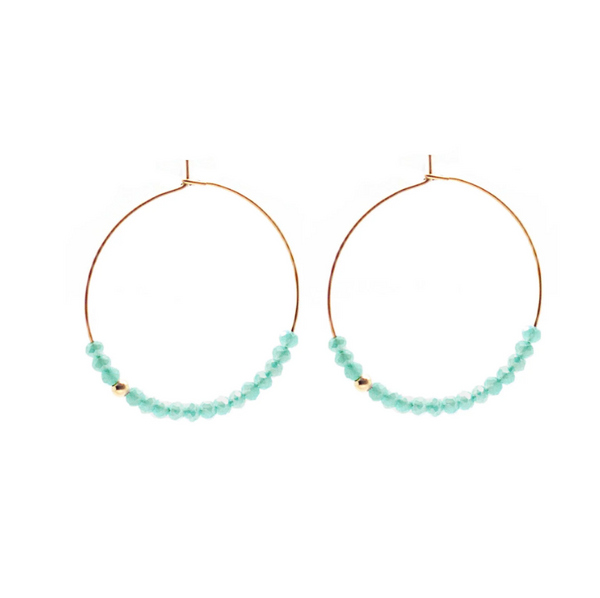 Sprinkle Hoops - Cyan