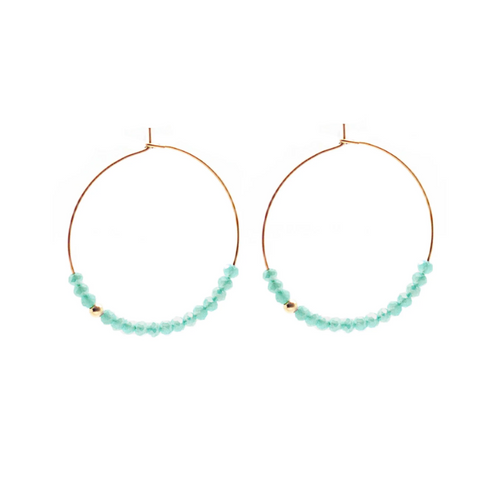 Sprinkle Hoops - Cyan