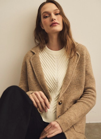 Diana Knit Blazer - Dark Oatmeal