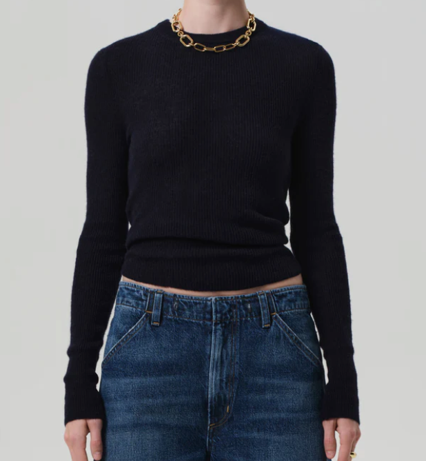Alessia Crewneck Sweater - Navy