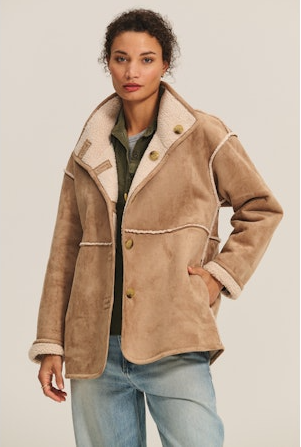 Shona Jacket - Camel/Cream