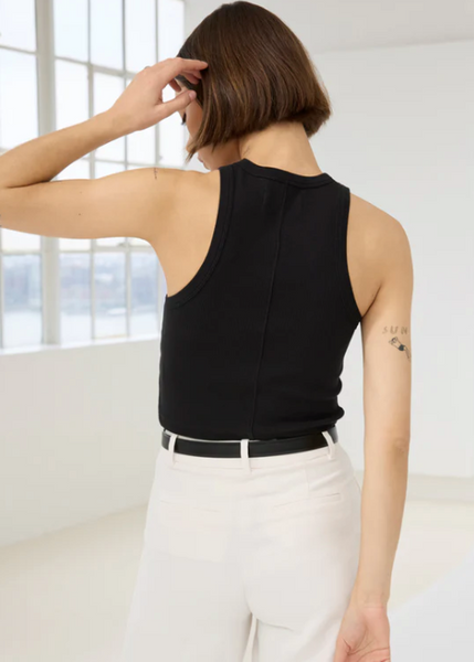 The Cropped Not So Basic Tank - Black