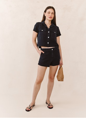 Elle Trouser Short - Black