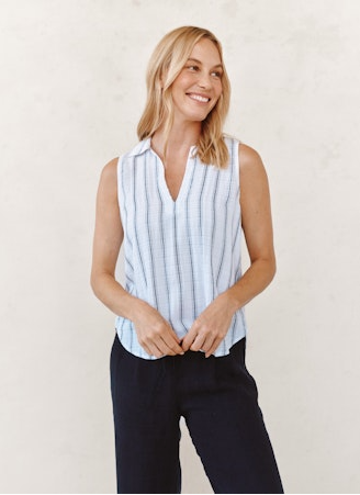 Sleeveless Pullover - Black/White