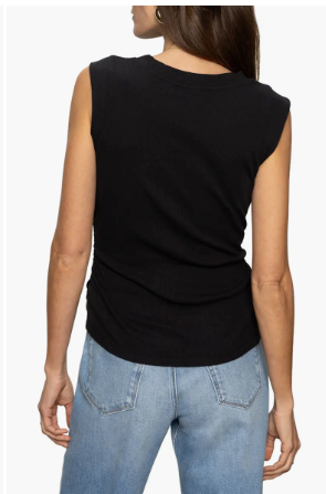 Ruched Tank - Black