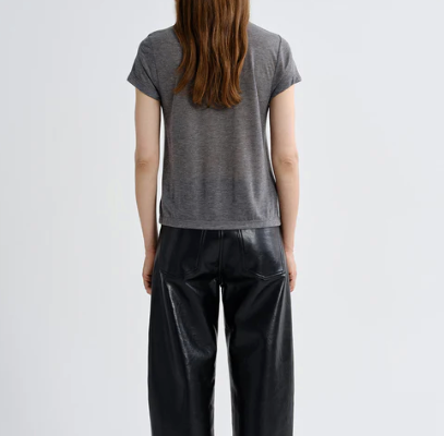 Long Line Adine Tee - Grey Heather