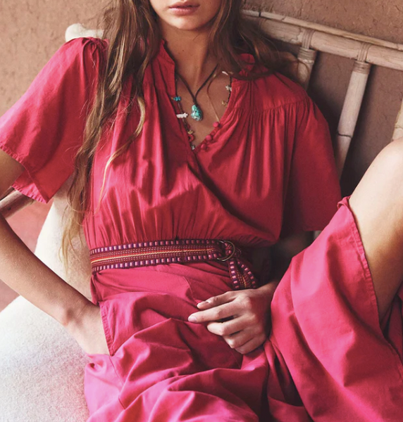 Annie Dress - Crimson