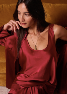 Favorite Daughter | Silk Tank - Cranberry