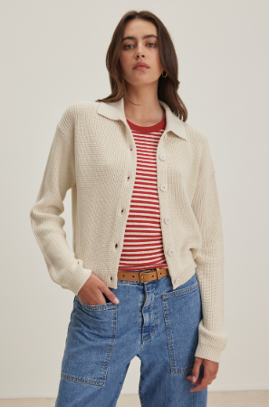 Taj Cardigan - Ivory