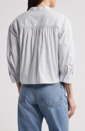 The Modern Puff Top - Light Chambray Multi
