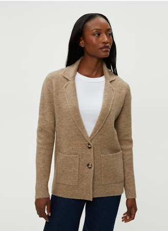 Diana Knit Blazer - Dark Oatmeal