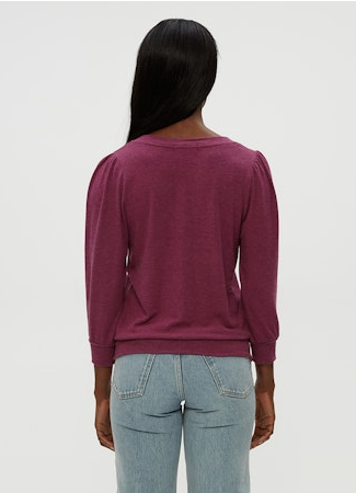 Gabriella V Neck - Garnet