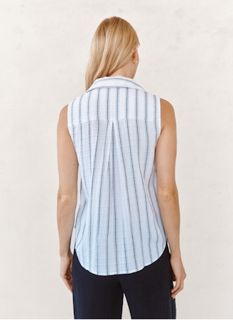 Sleeveless Pullover - Black/White