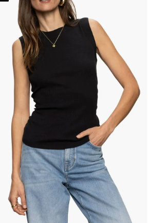 Ruched Tank - Black