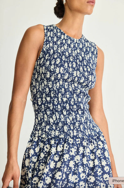 Siempre Tank Maxi - Navy Floral