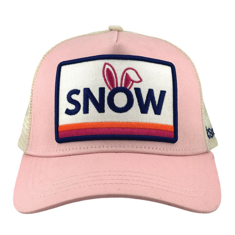 Snow Bunny Trucker Hat -Pink