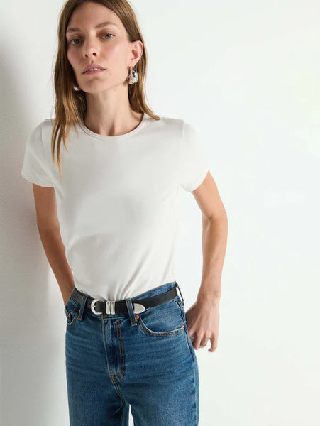 Tavi Crew Neck Tee - Porcelain