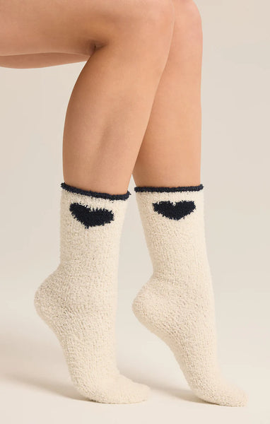 Navy Heart Socks