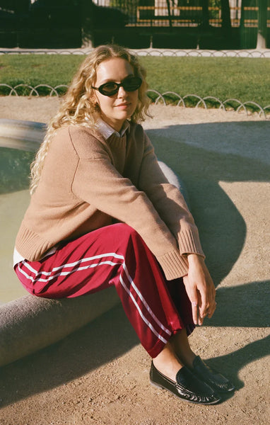 Z Supply | Satin Track Pant - Red Dahlia