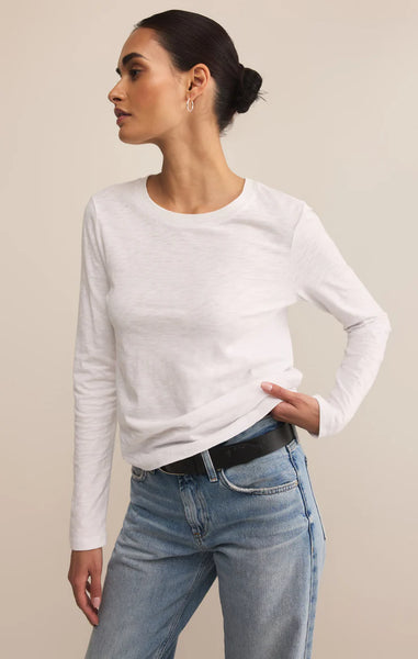 Modern Slub LS Tee - White