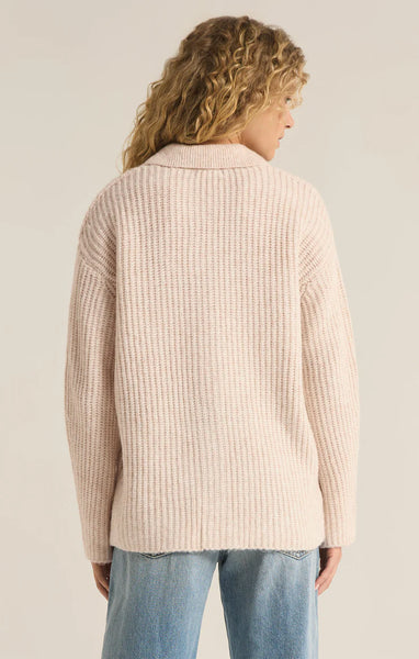 Lennie Button Up Sweater - Oatmeal