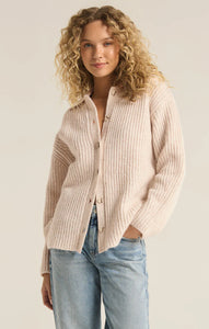 Lennie Button Up Sweater - Oatmeal