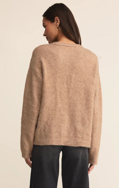 Snowed In Sweater - Heathered Camel