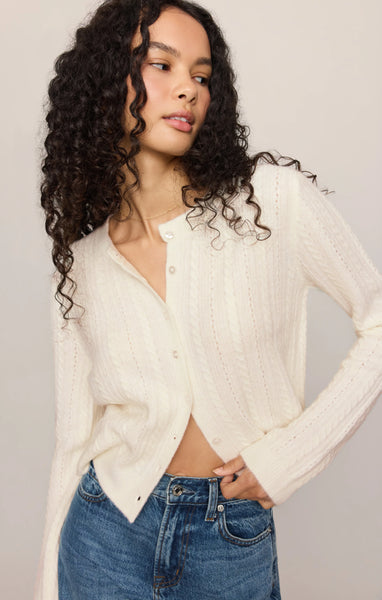 Medina Pointelle Cardi - Cloud