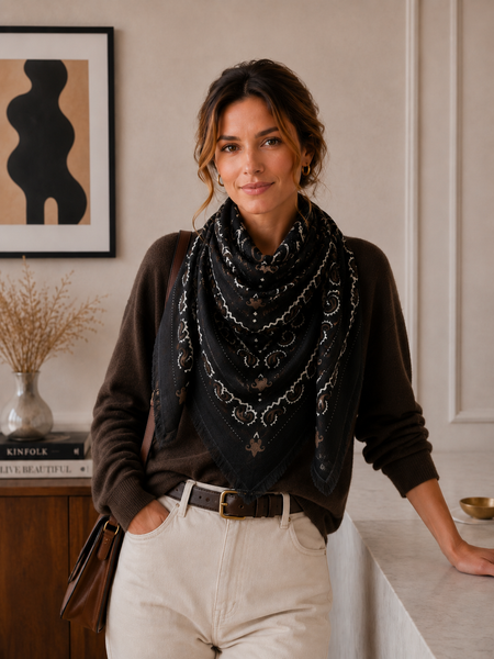 Sasha Bandana Scarf: Black