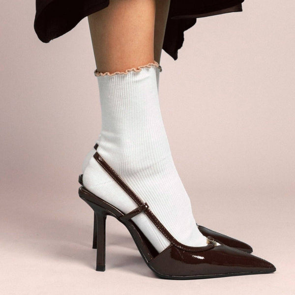KLUE Ruffle Socks | Almond