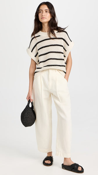 Bari Crop Trouser - Cream
