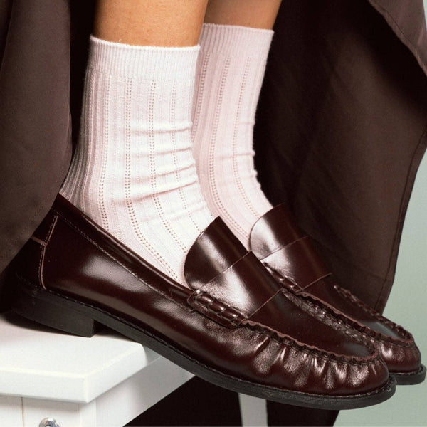 KLUE Pointelle Socks | Pink
