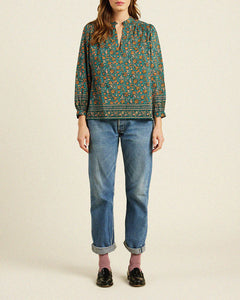 Bailey Blouse - Botanical Border