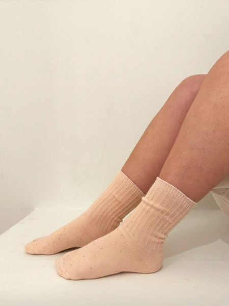 Shimmer Socks: Ivory