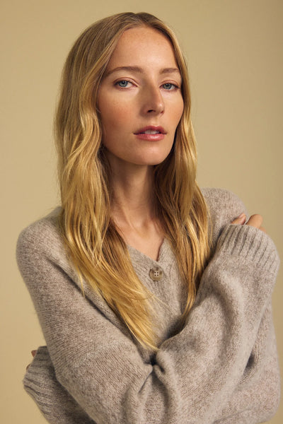 Velvet Lea Cardigan - Oat