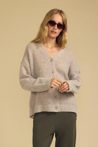 Velvet Lea Cardigan - Oat